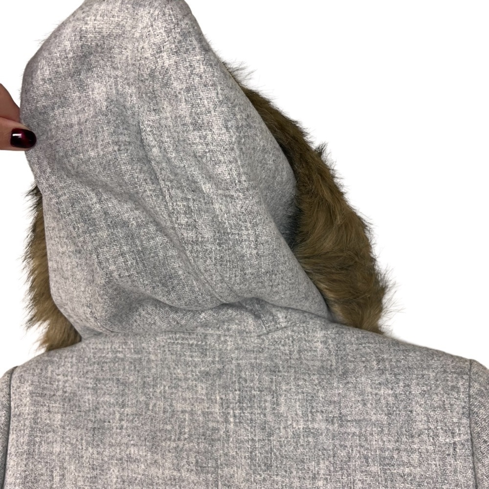 J. Crew Chateau Parka in Italian stadium-cloth wool Gray Coat Size 0 - Picture 4 of 12